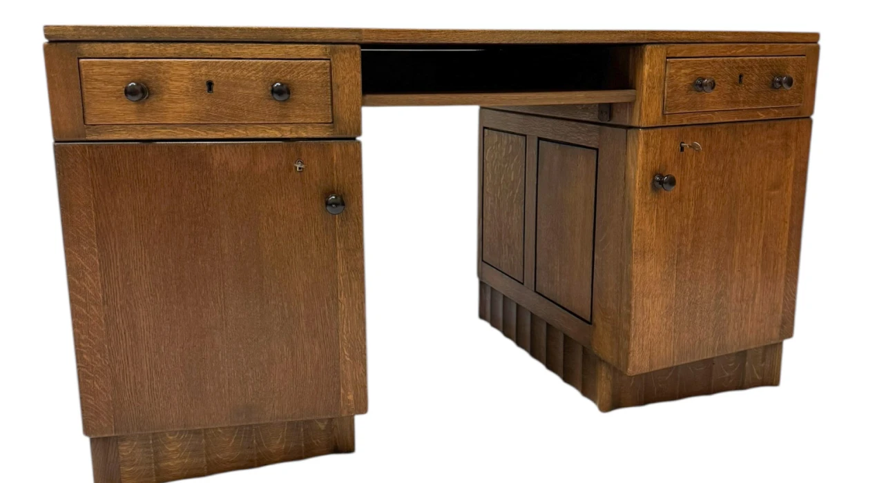 Art Deco Amsterdamse School Desk by Hildo Krop for Gebroeders Monsieur Steenwijk